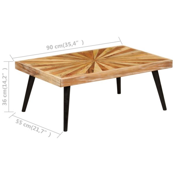 Salontafel 90X55X36 Cm Massief Mangohout - Afbeelding 6