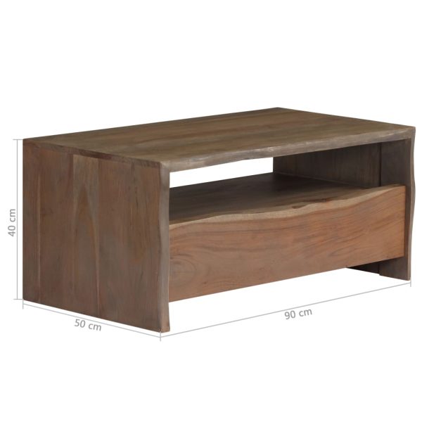 Salontafel Met Natuurlijke Rand 90X50X40 Cm Acaciahout - Afbeelding 11