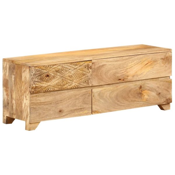 Tv-Meubel 110X30X40 Cm Massief Mangohout - Afbeelding 2