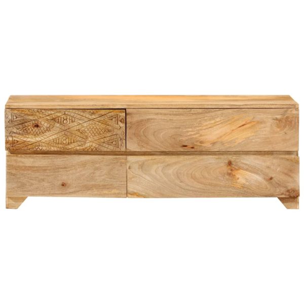 Tv-Meubel 110X30X40 Cm Massief Mangohout - Afbeelding 3