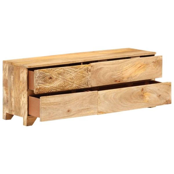 Tv-Meubel 110X30X40 Cm Massief Mangohout - Afbeelding 4