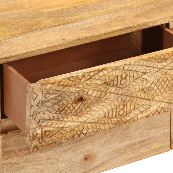 Tv-Meubel 110X30X40 Cm Massief Mangohout - Afbeelding 6