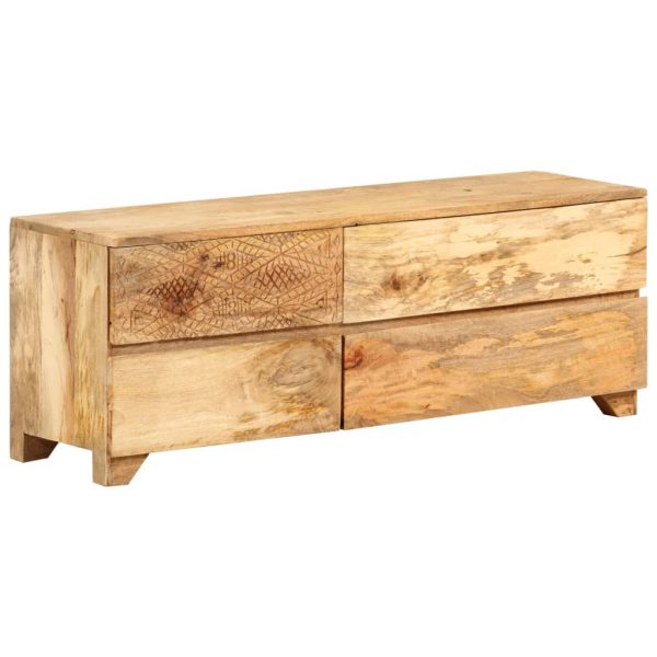 Tv-Meubel 110X30X40 Cm Massief Mangohout - Afbeelding 9