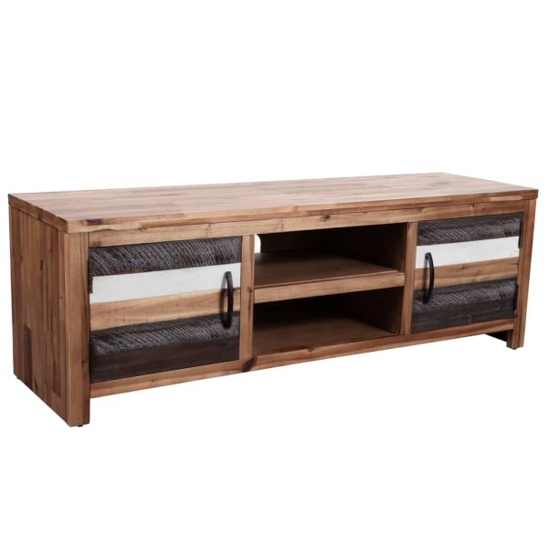 Tv-Meubel 120X35X40 Cm Massief Acaciahout - Afbeelding 3