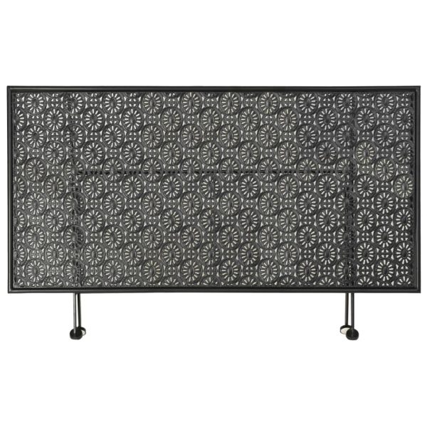 Salontafel Vintage Stijl Inklapbaar 100X50X45 Cm Metaal Zwart - Afbeelding 4