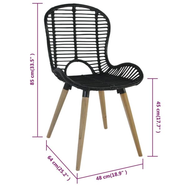 Eetkamerstoelen Natuurlijk Rattan - Afbeelding 7