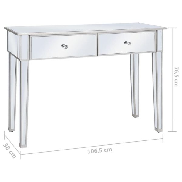 Wandtafel Gespiegeld 106,5X38X76,5 Cm Mdf En Glas - Afbeelding 8