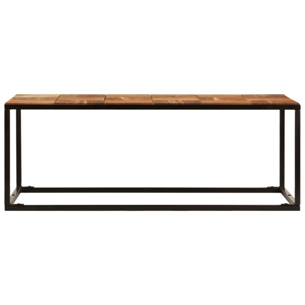 Salontafel 110X60X40 Cm Massief Acaciahout En Staal - Afbeelding 3