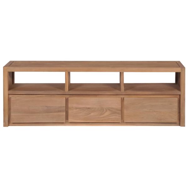 Tv-Meubel 120X30X40 Cm Teakhout Met Natuurlijke Afwerking - Afbeelding 8