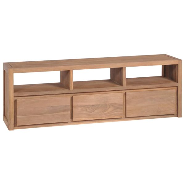 Tv-Meubel 120X30X40 Cm Teakhout Met Natuurlijke Afwerking - Afbeelding 10