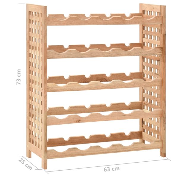 Wijnrek Voor 25 Flessen 63X25X73 Cm Massief Walnotenhout Antraciet - Afbeelding 8