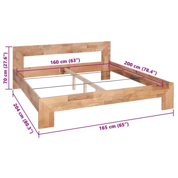 Bedframe Massief Eikenhout - Afbeelding 7