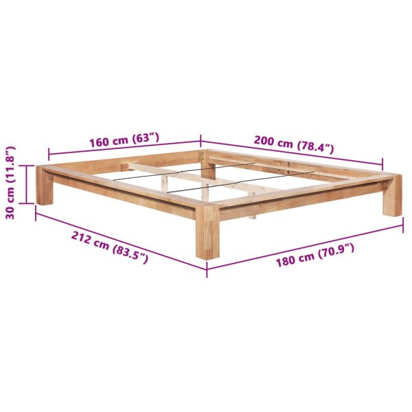 Bedframe Massief Eikenhout - Afbeelding 7