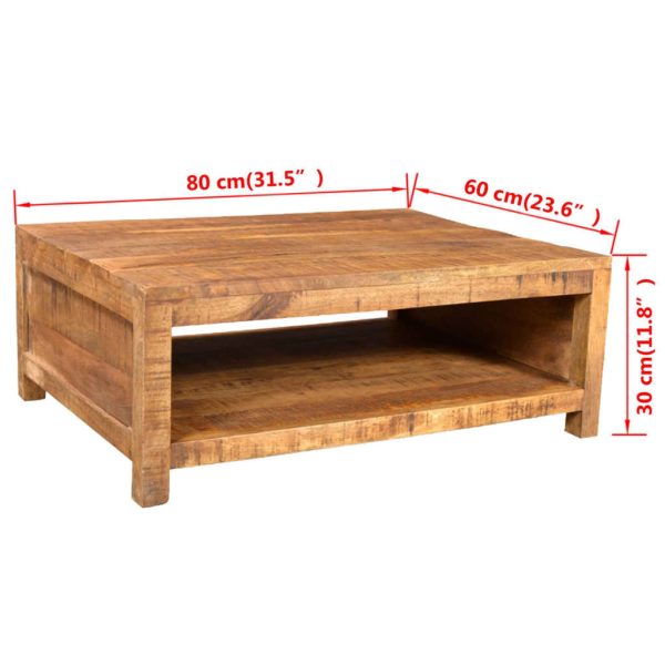 Salontafel Massief Mangohout Wit - Afbeelding 6