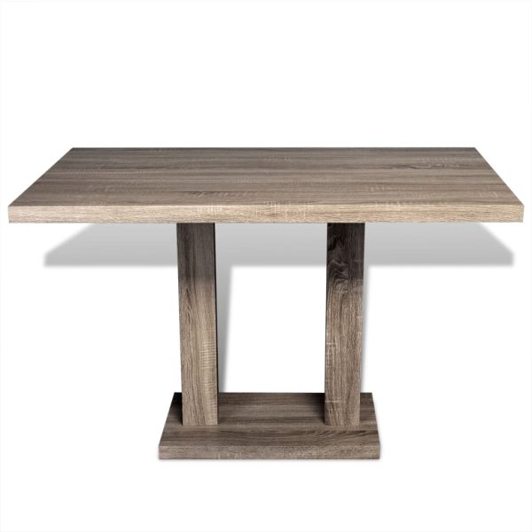 Eettafel Eiken-Look Mdf Rood - Afbeelding 3