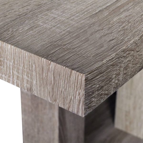 Eettafel Eiken-Look Mdf Rood - Afbeelding 4