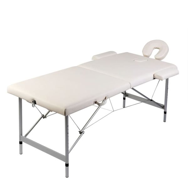 Massagetafel Met 2 Zones Inklapbaar Aluminium Frame