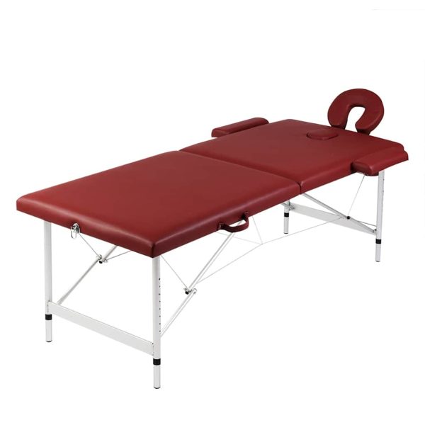 Massagetafel Met 2 Zones Inklapbaar Aluminium Frame - Afbeelding 9