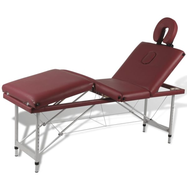 Massagetafel Inklapbaar Met Aluminium Frame (Vier Delen / ) - Afbeelding 10