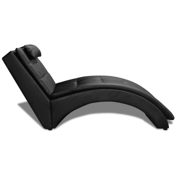 Chaise Longue Met Kussen Kunstleer - Afbeelding 3