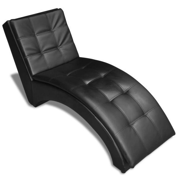 Chaise Longue Met Kussen Kunstleer - Afbeelding 5