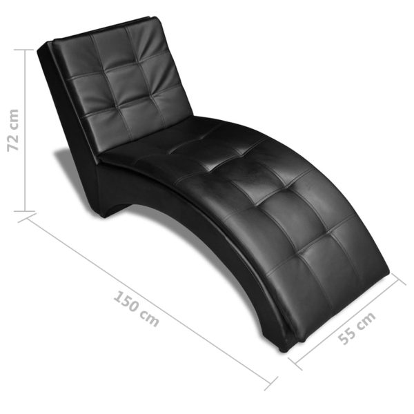 Chaise Longue Met Kussen Kunstleer - Afbeelding 7