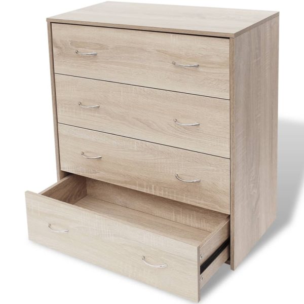 Dressoir Met 4 Lades 60X30,5X71 Cm Kleur - Afbeelding 2