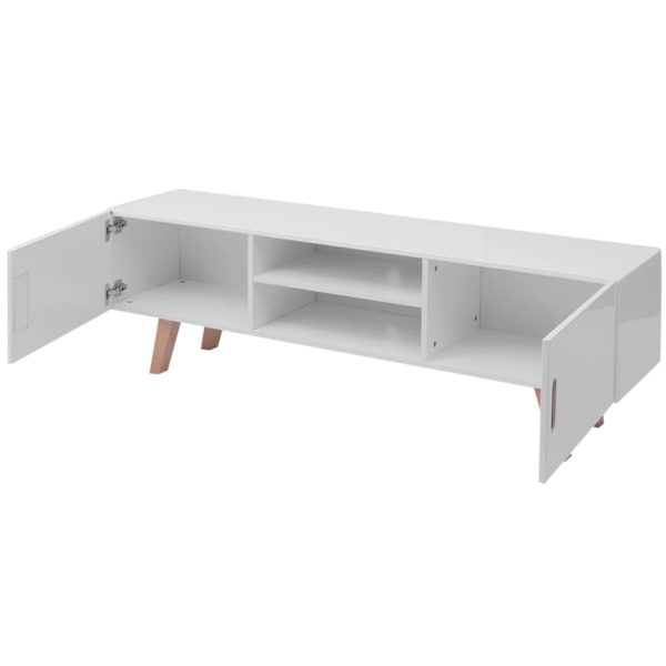 Tv-Meubel 150X35X48,5 Cm Mdf Hoogglans Wit - Afbeelding 3