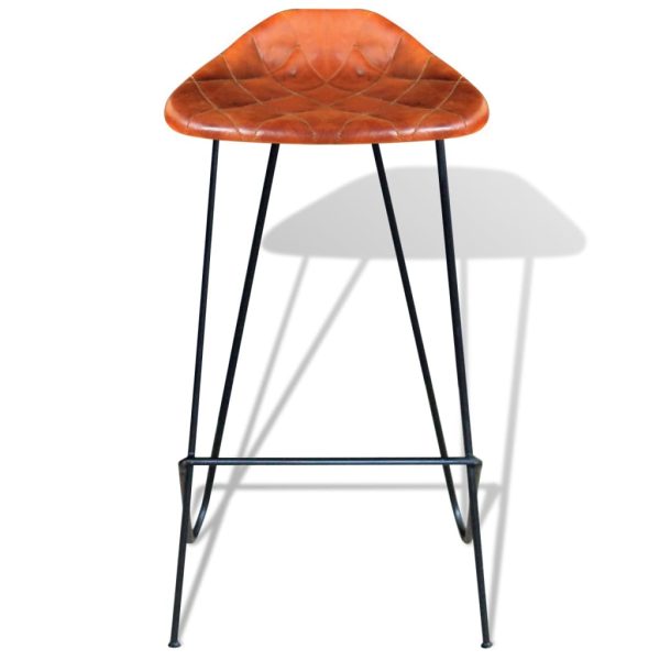 Barstoelen Echt Leer Zwart En - Afbeelding 3