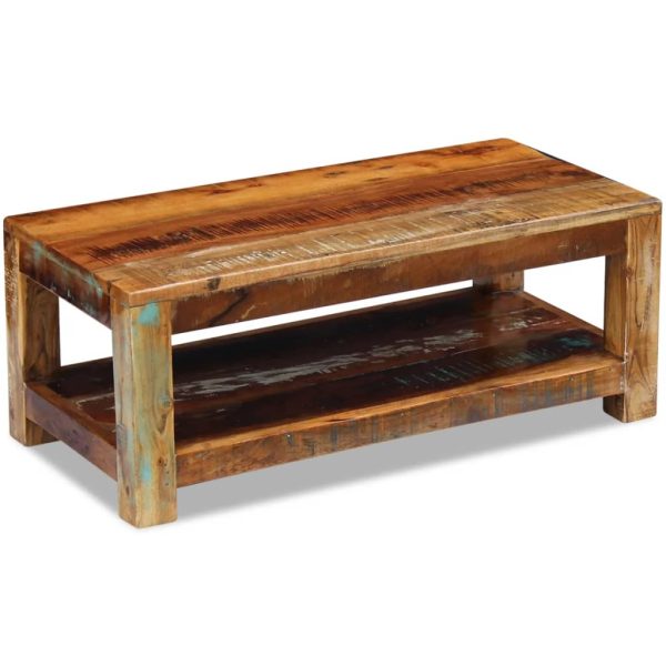 Salontafel 90X45X35 Cm Massief Gerecycled Hout - Afbeelding 2