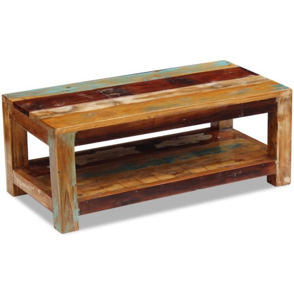 Salontafel 90X45X35 Cm Massief Gerecycled Hout - Afbeelding 4