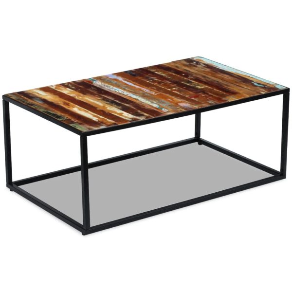 Salontafel 100X60X40 Cm Massief Gerecycled Hout - Afbeelding 4