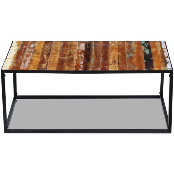 Salontafel 100X60X40 Cm Massief Gerecycled Hout - Afbeelding 6