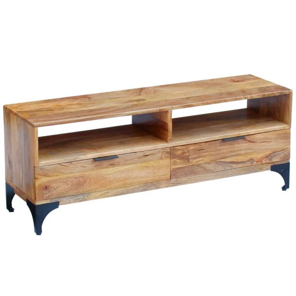 Tv-Meubel 120X35X45 Cm Mangohout - Afbeelding 7