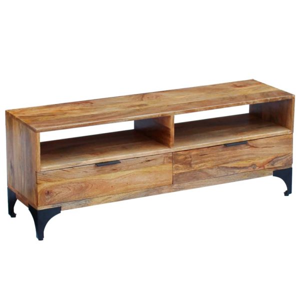 Tv-Meubel 120X35X45 Cm Mangohout - Afbeelding 8