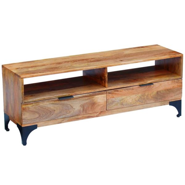 Tv-Meubel 120X35X45 Cm Mangohout - Afbeelding 9