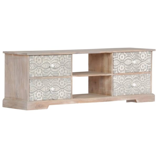 Tv-Meubel 120X30X40 Cm Massief Acaciahout - Afbeelding 10