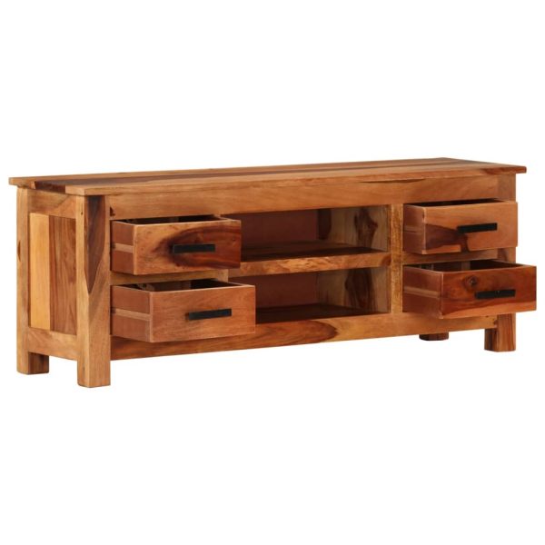 Tv-Meubel 110X30X40 Cm Massief Hout