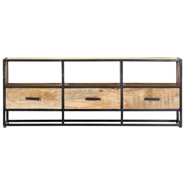 Tv-Meubel 120X30X45 Cm Massief Mangohout - Afbeelding 2