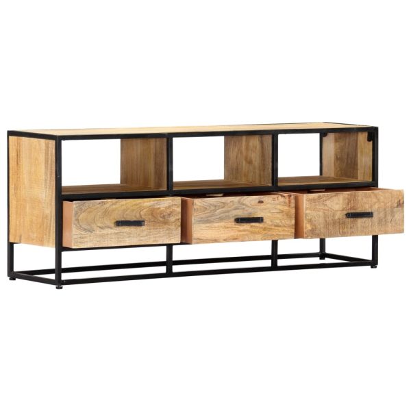 Tv-Meubel 120X30X45 Cm Massief Mangohout - Afbeelding 3