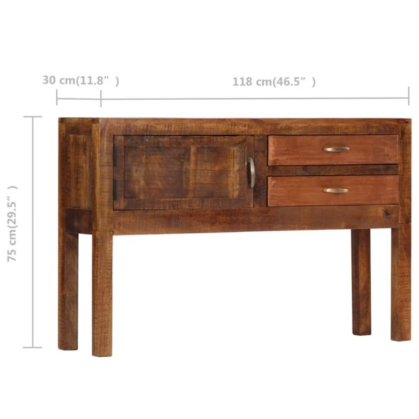 Dressoir 118X30X75 Cm Massief Mangohout - Afbeelding 10