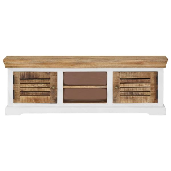 Tv-Meubel 118X30X40 Cm Massief Mangohout - Afbeelding 2