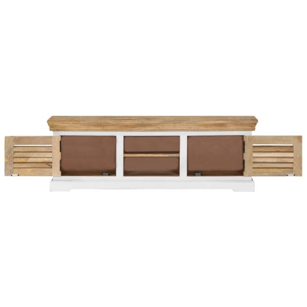 Tv-Meubel 118X30X40 Cm Massief Mangohout - Afbeelding 3