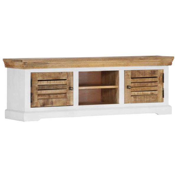 Tv-Meubel 118X30X40 Cm Massief Mangohout - Afbeelding 8