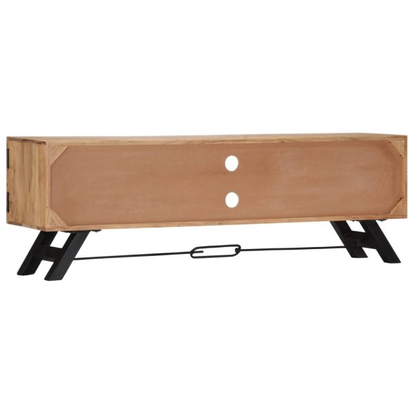 Tv-Meubel 140X30X45 Cm Massief Acaciahout - Afbeelding 3