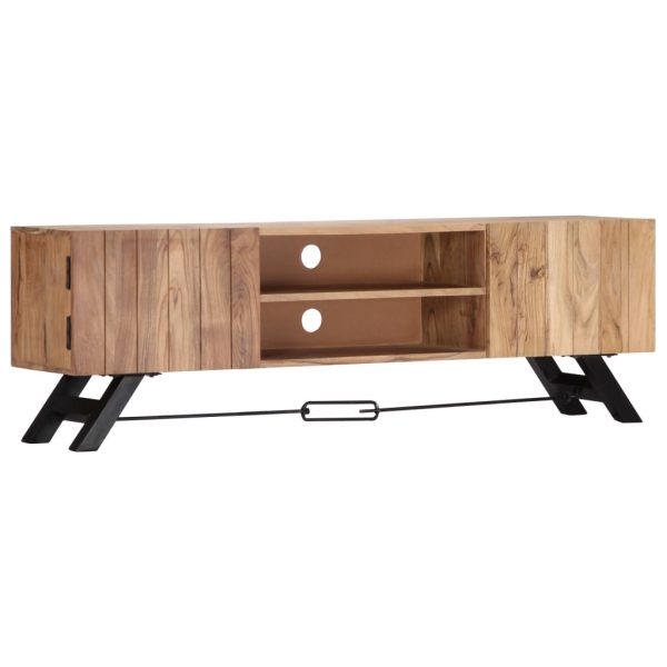 Tv-Meubel 140X30X45 Cm Massief Acaciahout - Afbeelding 9