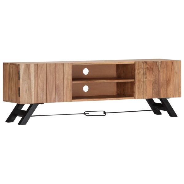 Tv-Meubel 140X30X45 Cm Massief Acaciahout - Afbeelding 10