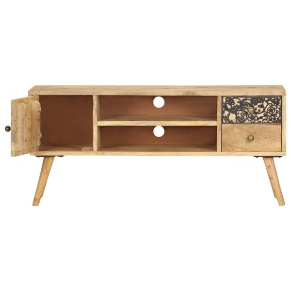 Tv-Meubel 100X30X45 Cm Massief Mangohout - Afbeelding 4