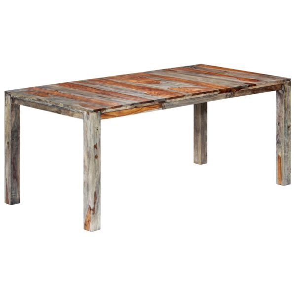 Eettafel Massief Sheeshamhout Grijs - Afbeelding 11