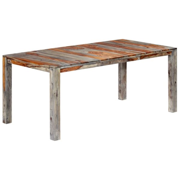 Eettafel Massief Sheeshamhout Grijs - Afbeelding 12